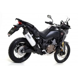 TERMINALE ARROW MAXI RACE-TECH HONDA AFRICA TWIN 1000 2018-2019, ALLUMINIO/CARBONIO, OMOLOGATO