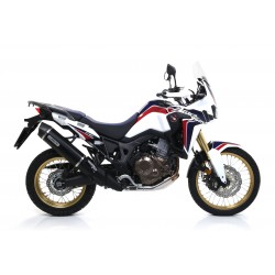 ARROW MAXI RACE-TECH EXHAUST  HONDA AFRICA TWIN 1000 2016-2017, DARK ALUMINUM/CARBON, APPROVED