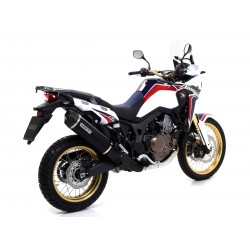 ARROW MAXI RACE-TECH EXHAUST HONDA AFRICA TWIN 1000 ADV SPORTS 2018-2019, DARK ALUMINUM/CARBON, APPROVED