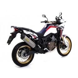 ARROW MAXI RACE-TECH EXHAUST HONDA AFRICA TWIN 1000 ADV. SPORTS 2018-2019, TITANIUM/CARBON, APPROVED