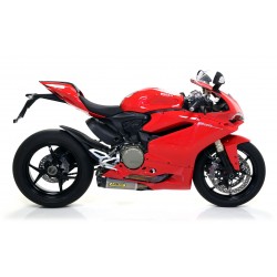 COPPIA TERMINALI DI SCARICO ARROW WORKS DUCATI 1299 PANIGALE 2015-2017, TITANIO/CARBONIO, OMOLOGATI