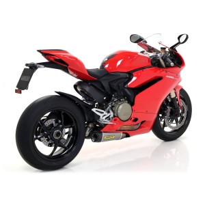 COPPIA TERMINALI DI SCARICO ARROW WORKS DUCATI 1299 PANIGALE S 2015-2017, TITANIO/CARBONIO, OMOLOGATI