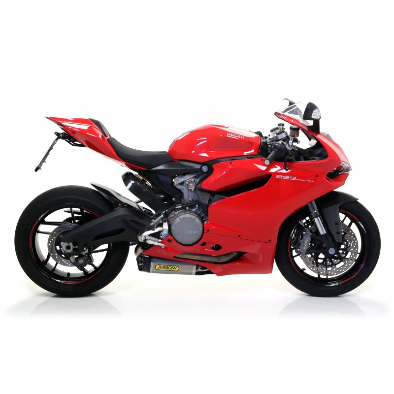 PAIR OF ARROW WORKS EXHAUST DUCATI 899 PANIGALE 2013-2015, TITANIUM/CARBON, APPROVED
