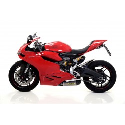 PAIR OF ARROW WORKS EXHAUST DUCATI 899 PANIGALE 2013-2015, TITANIUM/CARBON, APPROVED