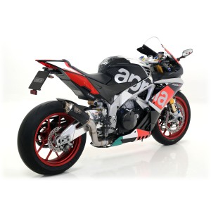 TERMINALE ARROW GP2 APRILIA RSV4 RF 2015-2016, ACCIAIO DARK, OMOLOGATO
