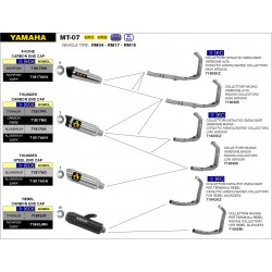 HIGH ARROW X-KONE FULL EXHAUST SYSTEM  YAMAHA MT-07 2014-2017, STEEL/CARBON, DEKAT