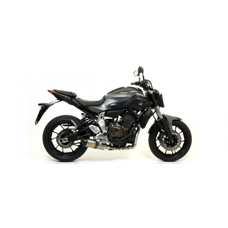 LOW ARROW THUNDER FULL EXHAUST SYSTEM YAMAHA MT-07 2018-2020, TITANIUM/CARBON, DEKAT