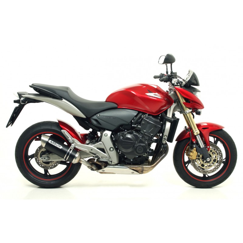 TERMINALE ARROW THUNDER HONDA HORNET 600 2007-2010, ALLUMINIO DARK/CARBONIO, OMOLOGATO