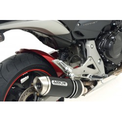 ARROW THUNDER EXHAUST  HONDA HORNET 600 2011-2013, DARK ALUMINUM/CARBON, APPROVED