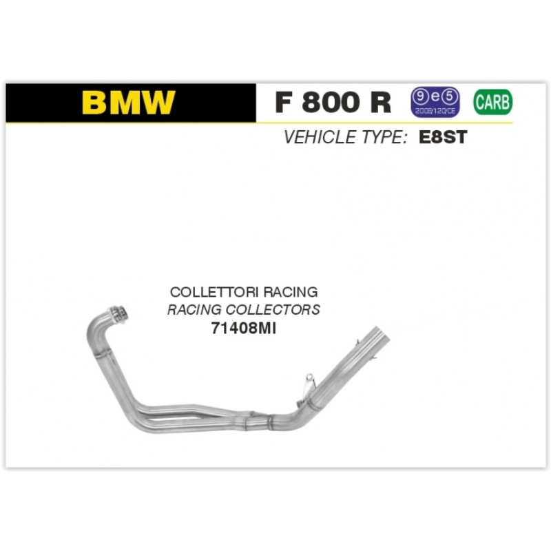 COLLETTORI RACING ARROW BMW F 800 R 2009-2014