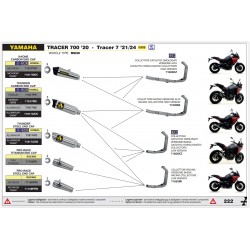 IMPIANTO DI SCARICO COMPLETO ALTO ARROW X-KONE YAMAHA TRACER 7 GT 2021-2022, ACCIAIO/CARBONIO, CATALIZZATO