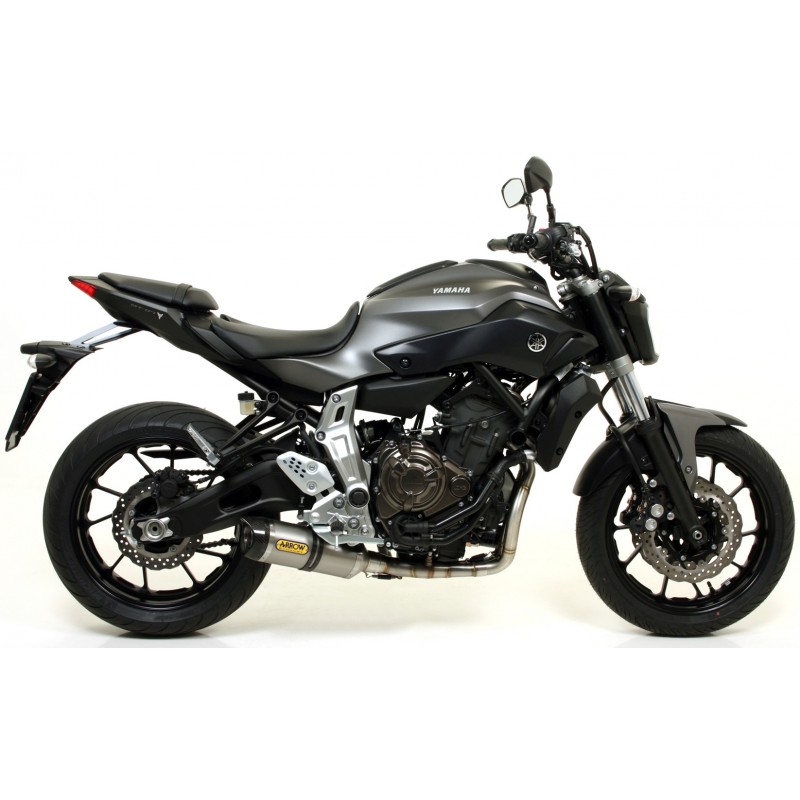 LOW ARROW X-KONE FULL EXHAUST SYSTEM YAMAHA MT-07 2014-2017, STEEL/CARBON, DEKAT