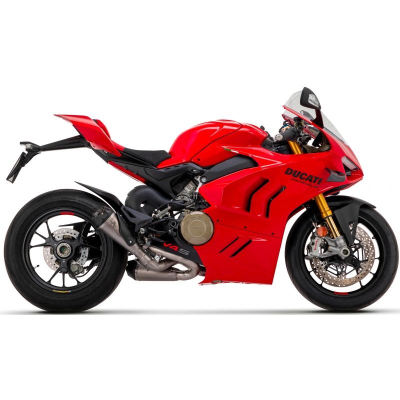 COPPIA TERMINALI DI SCARICO ARROW WORKS DUCATI PANIGALE V4 2018-2019, TITANIO/CARBONIO, RACING