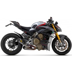 COPPIA TERMINALI DI SCARICO ARROW WORKS DUCATI STREETFIGHTER V4 2021-2022, TITANIO/CARBONIO, RACING