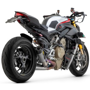 COPPIA TERMINALI DI SCARICO ARROW WORKS DUCATI STREETFIGHTER V4 2023-2024, TITANIO/CARBONIO, RACING