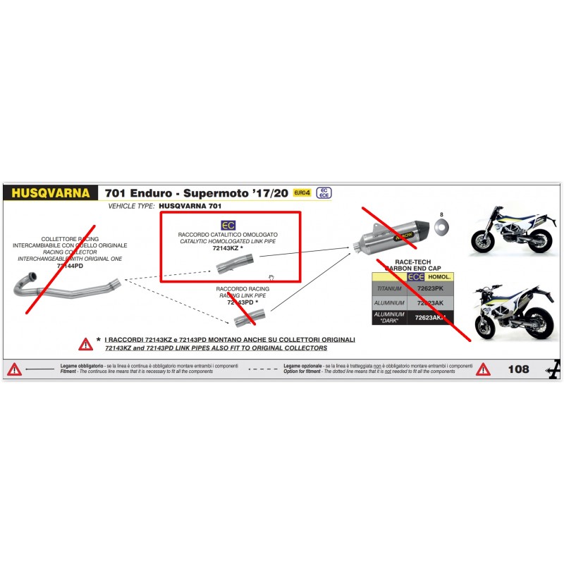 CATALIZZATORE ARROW HUSQVARNA 701 ENDURO 2021-2024