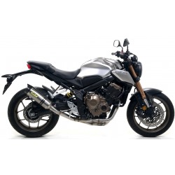 ARROW THUNDER FULL EXHAUST SYSTEM  HONDA CB 650 R 2019-2020, TITANIUM/CARBON, CATALYTIC