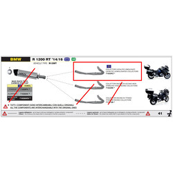 COLLETTORI CATALIZZATI ARROW BMW R 1200 RT 2014-2016*, OMOLOGATI