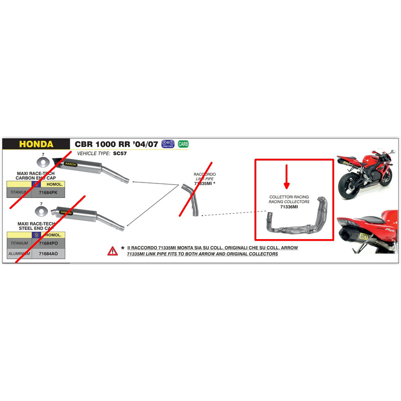 ARROW RACING COLLECTORS  HONDA CBR 1000 RR 2004-2005