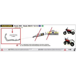 COLLETTORI RACING ARROW HUSQVARNA NUDA 900