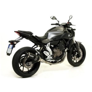 HIGH ARROW THUNDER EXHAUST SYSTEM YAMAHA MT-07 2018-2020, DARK ALUMINUM/CARBON, DEKAT
