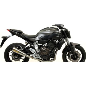 IMPIANTO DI SCARICO COMPLETO ALTO ARROW X-KONE YAMAHA MT-07 2014-2017, ACCIAIO DARK/CARBONIO, CATALIZZATO