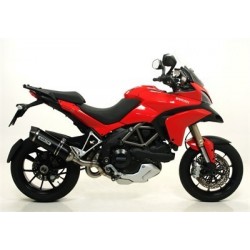 IMPIANTO DI SCARICO COMPLETO ARROW RACE-TECH DUCATI MULTISTRADA 1200 2013-2014, ALLUMINIO DARK/CARBONIO, CATALIZZATO