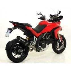 IMPIANTO DI SCARICO COMPLETO ARROW RACE-TECH DUCATI MULTISTRADA 1200 S 2010-2012, ALLUMINIO DARK/CARBONIO, CATALIZZATO