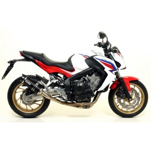 IMPIANTO DI SCARICO COMPLETO ARROW THUNDER HONDA CB 650 F 2014-2016, ALLUMINIO DARK/CARBONIO, CATALIZZATO