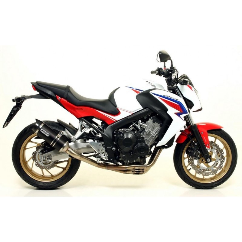 IMPIANTO DI SCARICO COMPLETO ARROW THUNDER HONDA CB 650 F 2014-2016, ALLUMINIO DARK/CARBONIO, CATALIZZATO