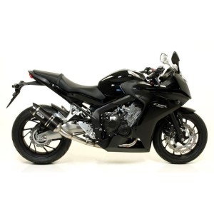 IMPIANTO DI SCARICO COMPLETO ARROW THUNDER HONDA CBR 650 F 2014-2016, ALLUMINIO DARK/CARBONIO, DEKAT
