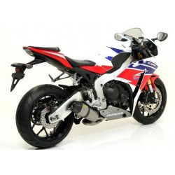 TERMINALE ARROW INDY RACE HONDA CBR 1000 RR 2008-2011, ALLUMINIO DARK/CARBONIO, CATALIZZATO