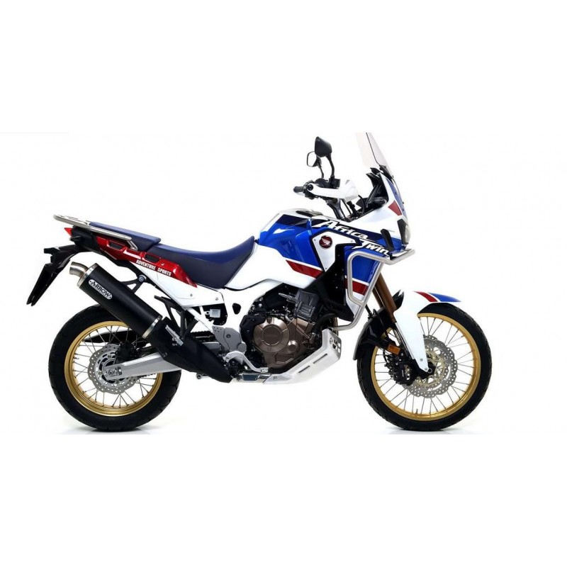 TERMINALE ARROW MAXI RACE-TECH HONDA AFRICA TWIN 1000 2016-2017, ALLUMINIO DARK, OMOLOGATO