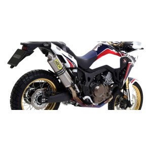 TERMINALE ARROW MAXI RACE-TECH HONDA AFRICA TWIN 1000 2018-2019, TITANIO, OMOLOGATO