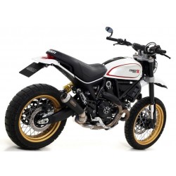 ARROW PRO-RACE EXHAUST  DUCATI SCRAMBLER DESERT SLED 2017-2018, DARK STEEL, CATALYTIC