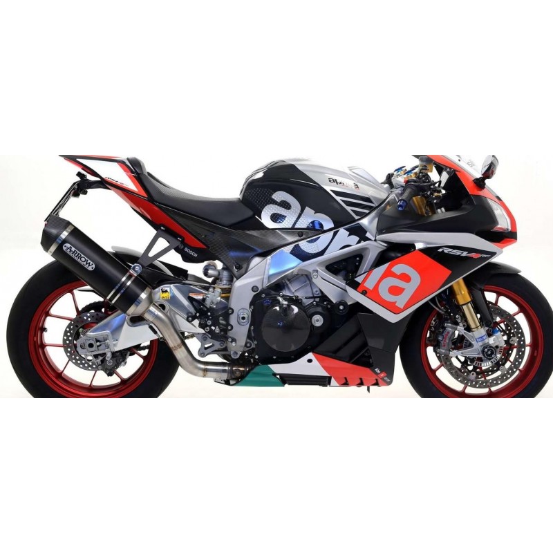 ARROW RACE-TECH EXHAUST APRILIA RSV4 RF 2015-2016, DARK ALUMINUM/CARBON, DEKAT