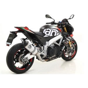 TERMINALE ARROW RACE-TECH APRILIA TUONO V4 1100 RR 2017-2020, ALLUMINIO/CARBONIO, CATALIZZATO