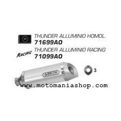 TERMINALE ARROW THUNDER YAMAHA R6 2006-2007, ALLUMINIO/ACCIAIO, OMOLOGATO