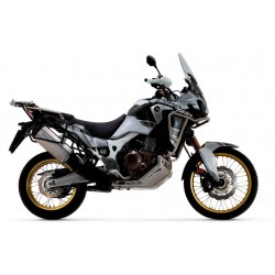 TERMINALE DI SCARICO ARROW SONORA HONDA AFRICA TWIN 1000 2016-2017, TITANIO DARK/CARBONIO, OMOLOGATO