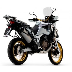 TERMINALE DI SCARICO ARROW SONORA HONDA AFRICA TWIN 1000 2016-2017, TITANIO DARK/CARBONIO, OMOLOGATO