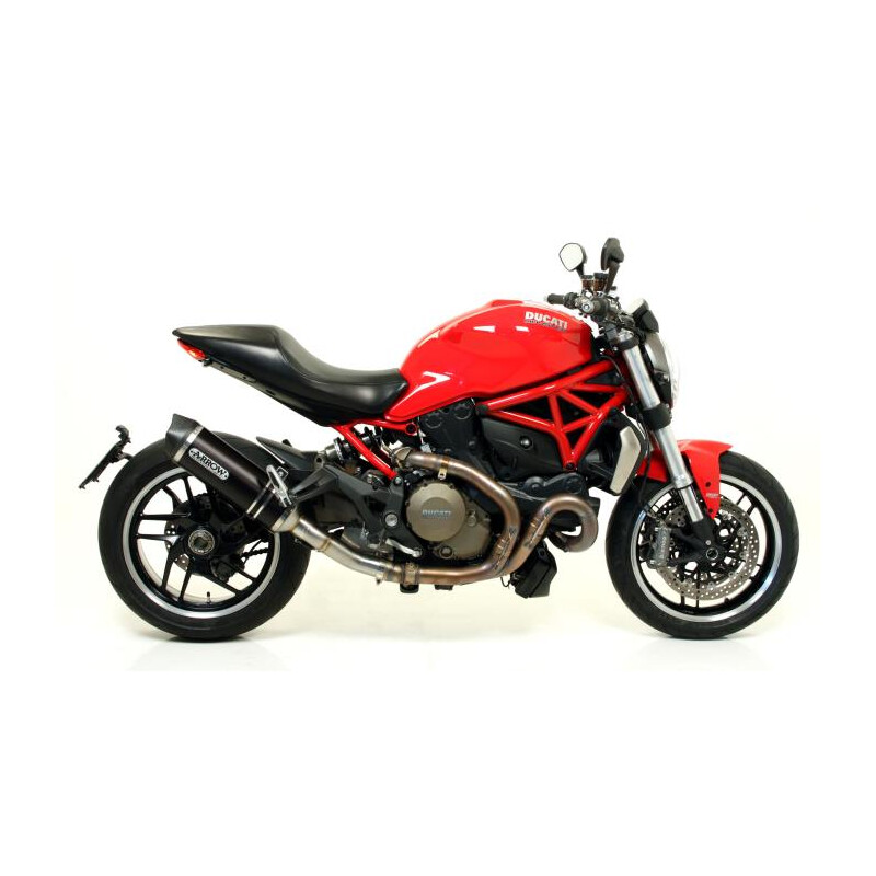 ARROW RACE-TECH EXHAUST  DUCATI MONSTER 1200 2014-2016, DARK ALUMINUM/CARBON, DEKAT