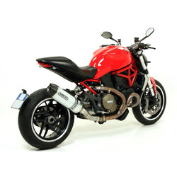 TERMINALE ARROW RACE-TECH DUCATI MONSTER 1200 S 2014-2016, ALLUMINIO/CARBONIO, CATALIZZATO