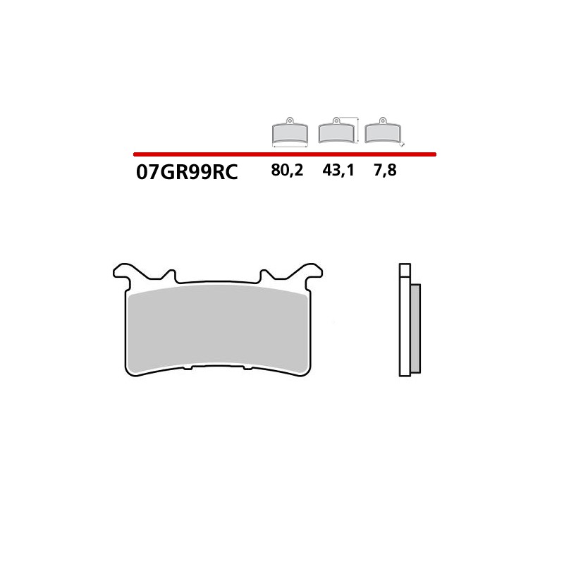 BREMBO CARBON CERAMIC BRAKE FRONT PADS SET BMW S 1000 RR 2021-2022 NISSIN CALIPER (RC COMPOUND)