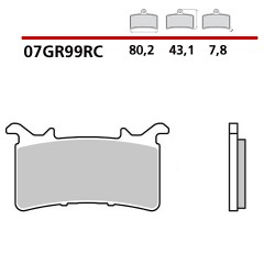 BREMBO CARBON CERAMIC BRAKE FRONT PADS SET BMW S 1000 RR 2023-2024 NISSIN CALIPER (RC COMPOUND)