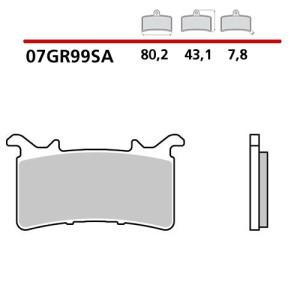 SET VORDERER SINTER BREMSBELÄGE BREMBO BMW S 1000 RR 2023-2024 NISSIN-BREMSSATTEL (SA COMPOUND)