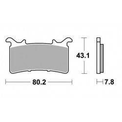GESINTERTE BREMSBELÄGE VORNE SBS 985 HS BMW S 1000 RR 2023-2024 NISSIN-BREMSSATTEL