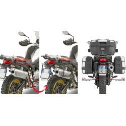 SPEZIFISCHER STAHLROHR-SEITENKOFFERTRÄGE GIVI SCHNELLWECHS FÜR KOFFER MONOKEY BMW F 850 GS ADVENTURE