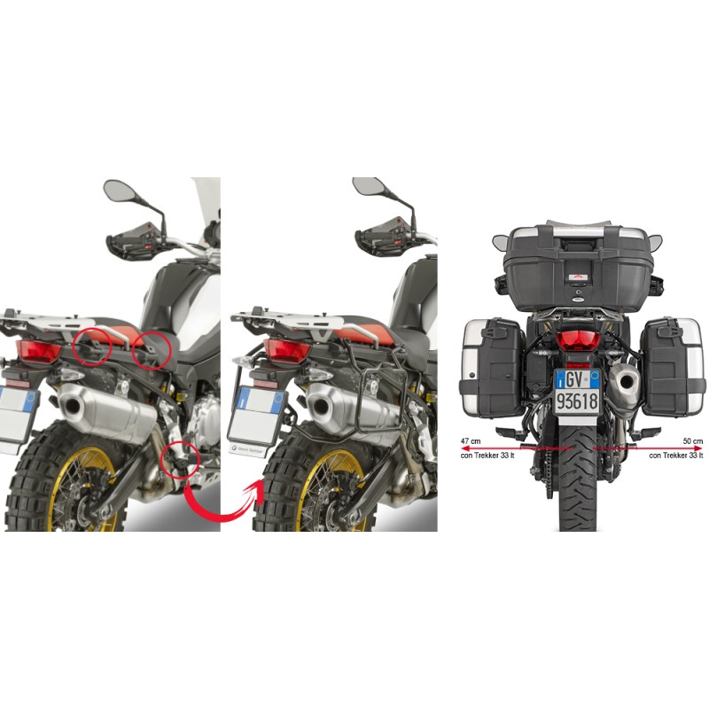 PORTAMALETAS LATERAL GIVI DE FIJACION RAPIDA PARA ARA MALETAS LATERALES MONOKEY BMW F 900 GS ADVENTURE 2024