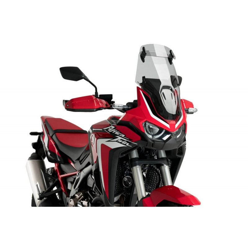 PARABRISAS PUIG TOURING CON DEFLECTOR HONDA AFRICA TWIN 1100 2024-2025, AHUMADO CLARO