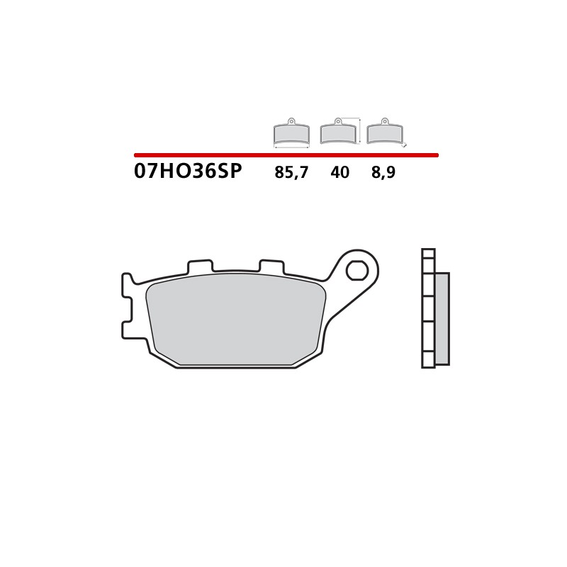 BREMBO SINTERED BRAKE REAR PADS SET HONDA AFRICA TWIN 1100 2024-2026